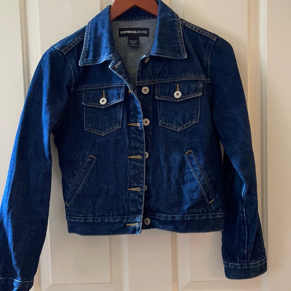 Express Jeans - Dark Jean jacket Small - like new